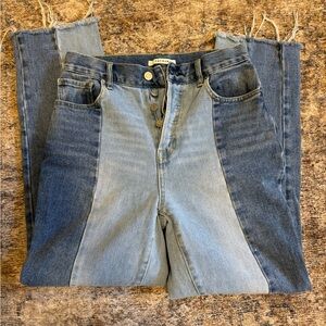 PacSun Patchwork two tones Denim Jeans long